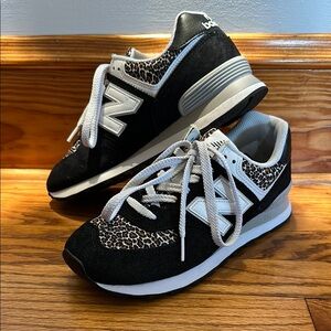 New Balance Women's Black and White Sneakers